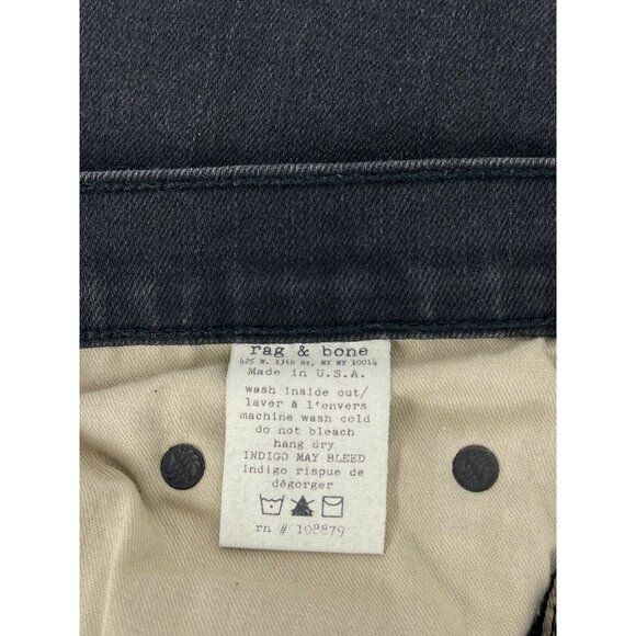 Rag & Bone Jeans Stretch Skinny Jeans Rock W/ Holes Wash - Picture 8 of 8